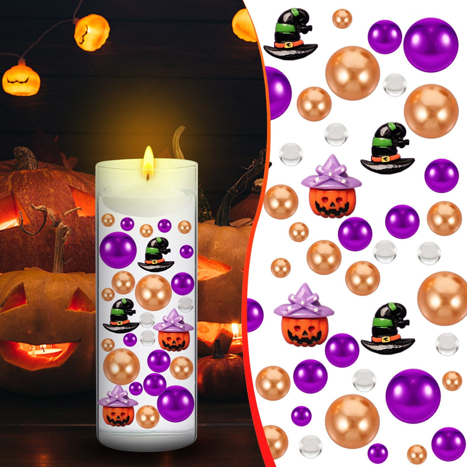 Tarmeek 6080 pcs Halloween Vase Filler Pearls for Vase Filler Floating