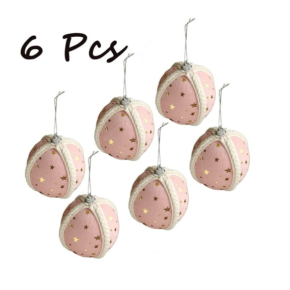 Tarmeek 6Pcs Christmas Ball Ornaments for Xmas Christmas Tree, 3.15 Inch Foam Ball Shatterproof Pendant Christmas Tree Decorations Hanging Ball for Holiday Party Christmas Decoration