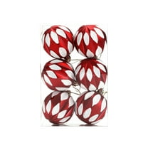 Tarmeek 6Pcs Christmas Ball Ornaments for Xmas Tree, 2.36 Inch Shatterproof Christmas Tree Decorations Hanging Ball for Holiday Wedding Party Decoration