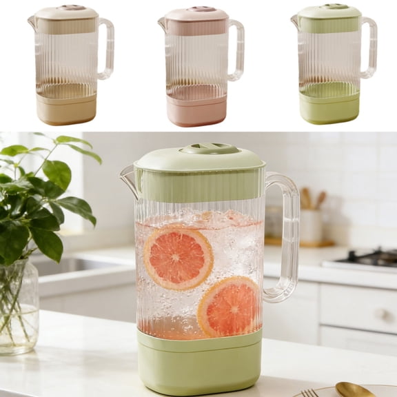 Tarmeek 78 Oz Water Pitcher with Lid, Water Jug Juice Containers with Handle for Fridge, Plastic Transparent Pitcher for Coffee, Iced Tea, Juice and Homemade Beverage