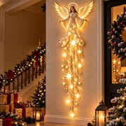 Tarmeek Angel Blessing Wall Light, Starglow Cascading Christmas Angel with Glowing Stars, LED Christmas Decorations for Bedroom Home, Heavenly Warm Night Light Guardian Gift for Women
