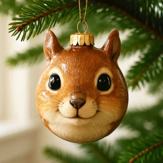 Tarmeek Animals Christmas Ball Ornaments for Xmas Christmas Tree, Cute Animals Ball Pendant, Shatterproof Christmas Tree Decorations Hanging Ball for Holiday Party Christmas Decoration