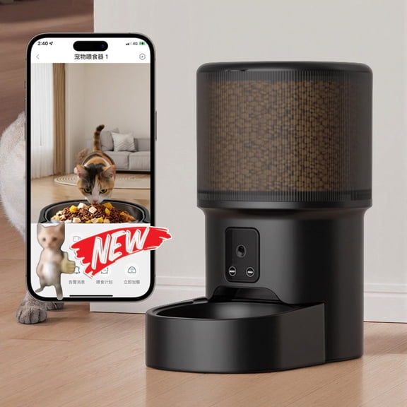 Tarmeek Automatic Cat Feeder with Camera & Video, Remote Voice Control, WiFi Timed Feeding Automatic Dog Food Dispenser with Food Freshness Preservation for Cats & Dogs Automatic Dog Feeder