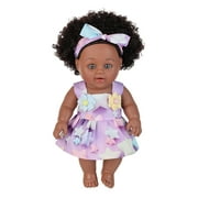 Tarmeek Baby Doll Toys for Girls Age 3 4 5 6 7 Years Old,12 Inch Black African Black Baby Cute Curly Black Baby Dolls Toy Birthday Christmas Gifts for Kids Aged 2 3 4 5