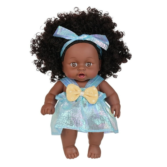 Tarmeek Baby Doll for 18 Month+ Toddlers, Africa Black 8 Inch Realistic Doll Toys for 3 4 5 Year Old Girls and Boys, Birthday Christmas Gifts for Kids