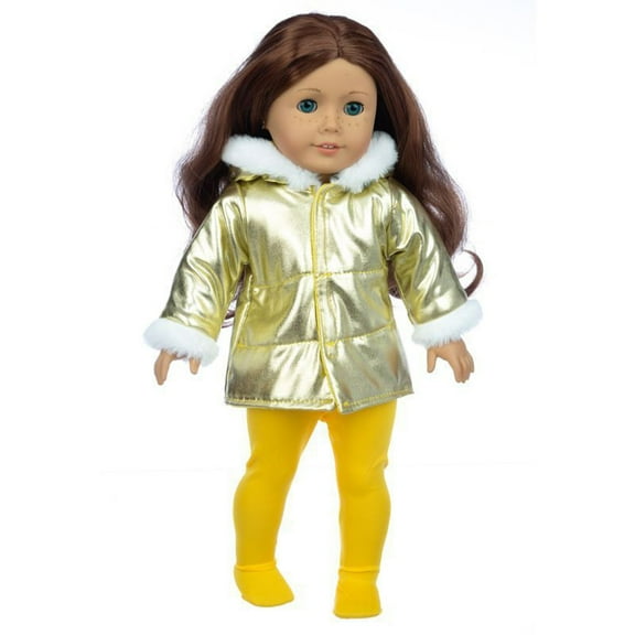 Chmadoxn Baby Doll Clothes Winter Down Jacket Clothes Legging Set Doll Clothes Accessories for 18 inch Dolls