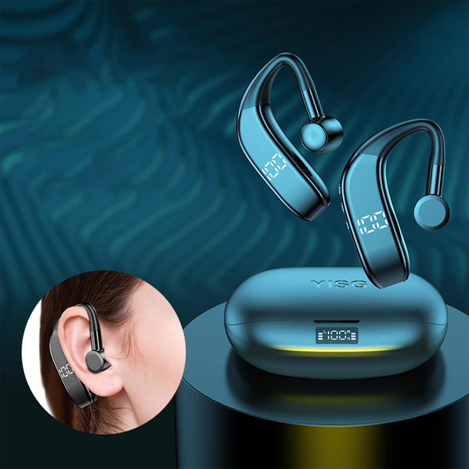 Tarmeek Bluetooth.2 True Wireless Earbuds Ear Hook Earphones With