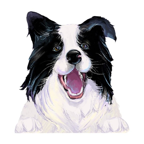 Tarmeek Border Collie Car Sticker Decal Waterproof Vinyl Decal for Window Body Bumper Truck SUV, UV Resistant 3D Design Durable Weatherproof Car Accessory Easy Peel