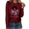 thumbnail image 1 of Tarmeek Breast Cancer Shirts Tops for Women/Long Sleeve Shirts/Crewneck Shirt/Sweatshirt/Hoodie with Blessed Breast Cancer Pink Ribbon/Breast Cancer Awareness Breast Cancer Survivor Gifts for Women, 1 of 4