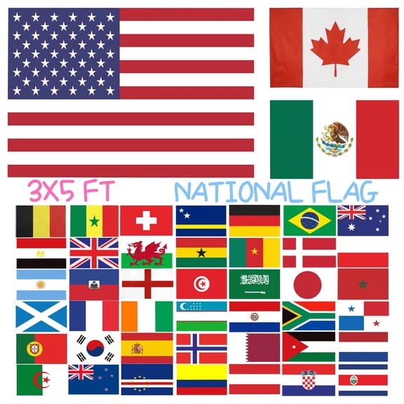 Tarmeek Cape Verde National Flag 3x5 Ft, Flag of Cape Verde Flags Bunting, Soccer Party Decorations, Double Sides Flag Bunting for Restaurant Bar Club Decor Cape Verde Flag