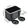 thumbnail image 1 of Tarmeek Car Armrest Storage Box Water Cup Holder Car Tissue Storage Box with a Foldable Cup Holder, Multifunctional Universal Car Console Armrest Organizer for Water Cup, Paper Towels, Cellphones, 1 of 3