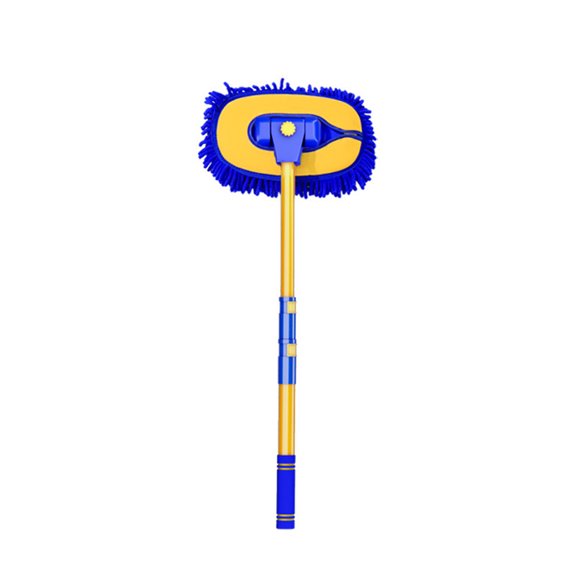 Tarmeek Car Wash Mop with Long Handle, Soft Microfiber Brush for Car Cleaning, Scratch-Free Extendable Telescopic Pole, Portable Car Washing Tool for Auto Detailing and SUV