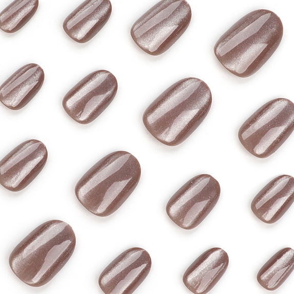 Tarmeek Cat Eye False Nails 24 Pcs Press on Nails with Tools Kit, Salon Quality Reusable Fake Nails Full Cover Multiple Sizes, Professional Grade Acrylic Nail Tips for Women Manicure Gift