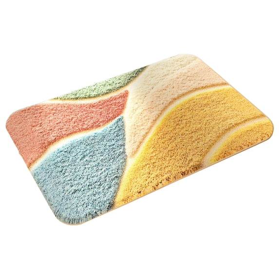 Tarmeek Chenille Bath Mat 40x60cm/16x24 Inch Non-Slip Absorbent Bathroom Rug, Fluffy Soft Shaggy Carpet for Bathroom Floor, Washable Anti-Slip Mat for Home Bathroom Entrance