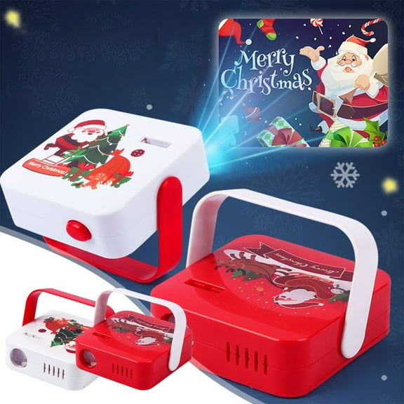 Tarmeek Christmas Atmosphere Effect Projector, Portable Mini Pattern Projector with 180° Rotatable Design, Auto Keystone, 1080P Full HD Support, Ideal for Indoor Festive Ambiance