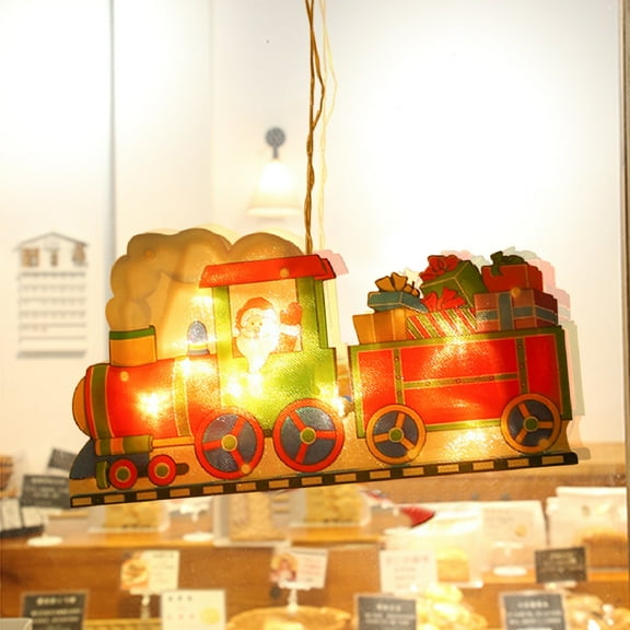 Chmadoxn Christmas Decorations Christmas Window Decoration Lights Battery Operated (Not Include) Christmas Indoor Lights Window Hanging Decoration Lights Party Christmas Gift Xmas Tree Ornaments