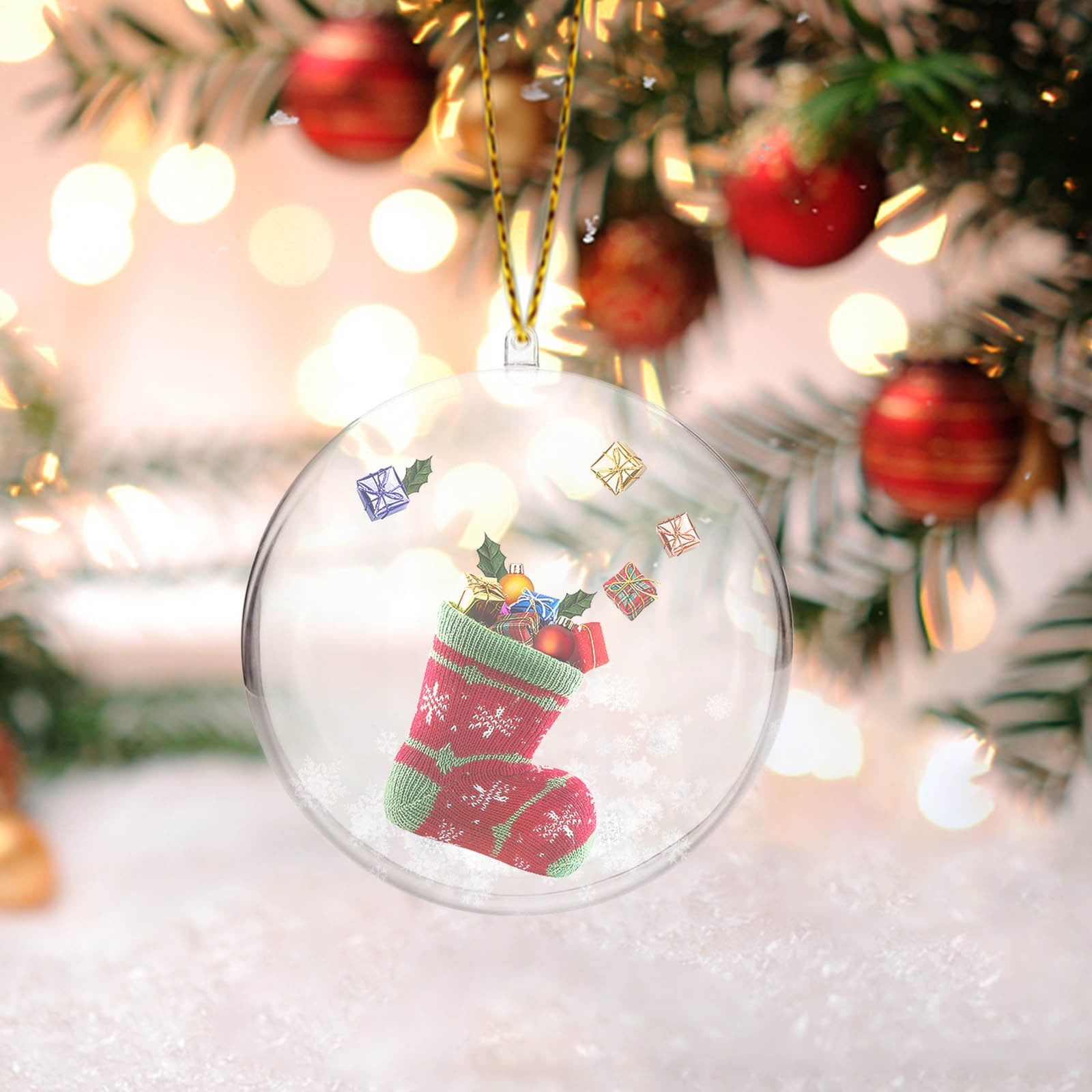 15 Minute Clear Ball Christmas Ornament - Setting For Four Interiors
