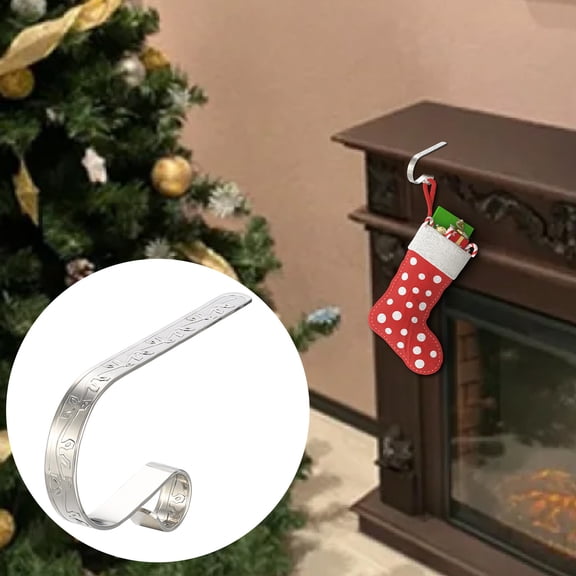Tarmeek Christmas Decorations Metal Christmas Stocking Holder Hooks Fireplace Hanger With Non-Skid Design Xmas Tree Ornaments