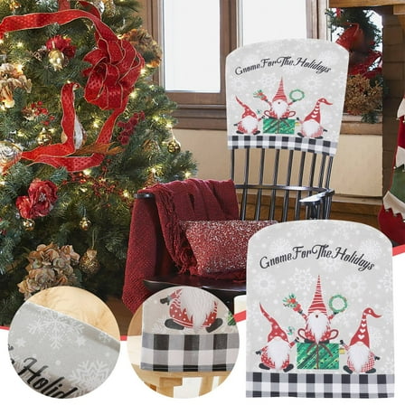 Tarmeek Christmas Decorations New Christmas Santa Claus Chair Cover Home Holiday Dining Chair Cover Xmas Tree Ornaments