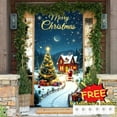 thumbnail image 1 of Tarmeek Christmas Door Cover Decorations, Christmas Tree Backdrop Front Door Cover Xmas Decor Hanging Banner, Photography Background for Home Holiday Christmas Decorations, 1 of 6