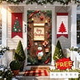 thumbnail image 1 of Tarmeek Christmas Door Cover Decorations, Cute Snowman Backdrop Front Door Cover Xmas Decor Hanging Banner, Photography Background for Home Holiday Christmas Decorations, 1 of 6