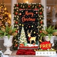 thumbnail image 1 of Tarmeek Christmas Door Cover Decorations, Reindeer Backdrop Front Door Cover Xmas Decor Hanging Banner, Photography Background for Home Holiday Christmas Decorations, 1 of 6