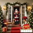 thumbnail image 1 of Tarmeek Christmas Door Cover Decorations, Santa Claus Backdrop Front Door Cover Xmas Decor Hanging Banner, Photography Background for Home Holiday Christmas Decorations, 1 of 6