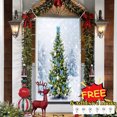 thumbnail image 1 of Tarmeek Christmas Door Cover Decorations, Xmas Tree Backdrop Front Door Cover Xmas Decor Hanging Banner, Photography Background for Home Holiday Christmas Decorations, 1 of 6