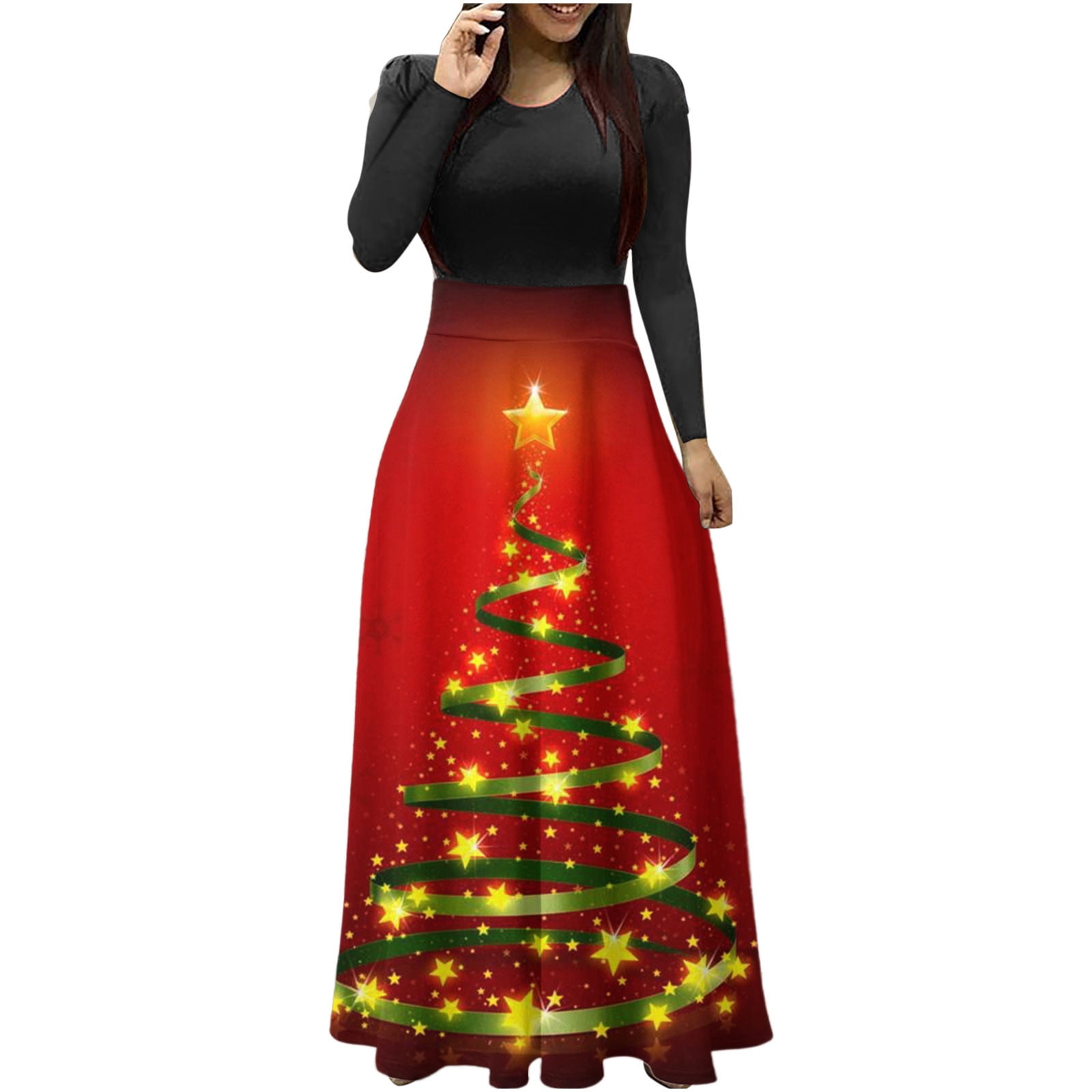  JIOEEH Womens Christmas Dress,Womens Clothing Black of