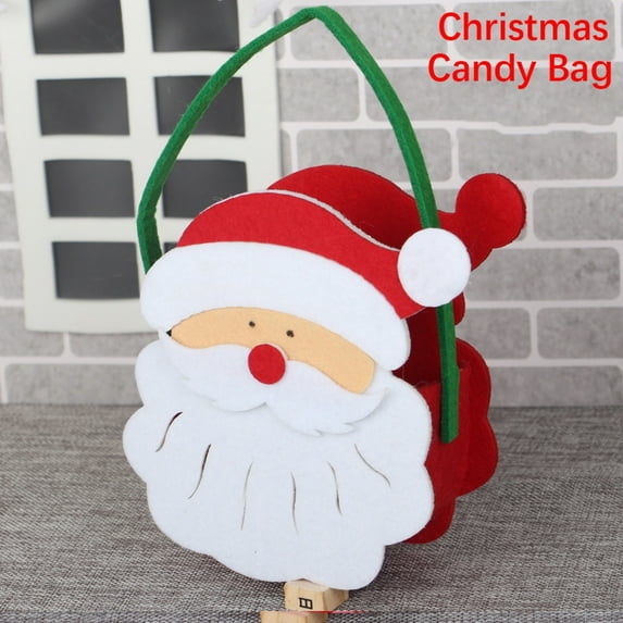 Tarmeek Christmas Gift Bags with Handles, Reusable Non-wover Cute Handbag Christmas Treat Bags Christmas Bags for Xmas Party Favors, Christmas Grocery Shopping Totes for Holiday Xmas