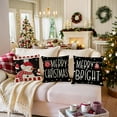 thumbnail image 1 of Tarmeek Christmas Pillow Covers 18x18 Inch Set of 3 Christmas Decorations, Seasonal Winter Xmas Holiday Decor Throw Pillow Covers for Home Decor Christmas Decorations Indoor, 1 of 9