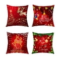 thumbnail image 1 of Tarmeek Christmas Pillow Covers 18x18 Set of 4,Throw Pillow Case Linen Cushion Covers Christmas Ornaments for Outdoor Christmas Decorations Indoor for Home Sofa Bed Chair Car, 1 of 9