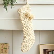 Tarmeek Christmas Stockings, 18 Inch Knitted Stockings Hanging Christmas Ornamnets, Xmas Stocking for Fireplace Home Decor Party Favors, Christmas Decorations Indoor
