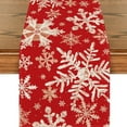 thumbnail image 1 of Tarmeek Christmas Table Runner Decration, 13x72in Seasonal Winter Snowflakes Xmas Holiday Christmas Table Runner for Kitchen Dinning Home Decor Christmas Decorations Indoor, 1 of 6