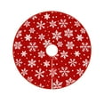 thumbnail image 1 of Tarmeek Christmas Tree Skirt, 32in Snowflakes Christmas Decorations Seasonal Winter Xmas Holiday Tree Mat for Xmas Tree Home Decor Christmas Decorations Indoor, 1 of 8