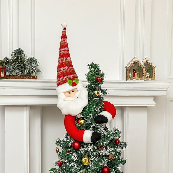 Tarmeek Christmas Tree Topper Santa Claus for Christmas Tree Decorations, Santa Christmas Tree Ornaments, Santa Claus Tree Treetop for Indoor Outdoor Christmas Decorations.