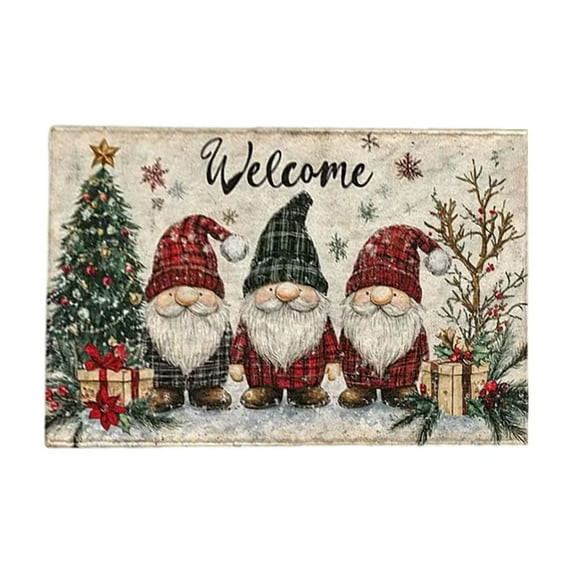Tarmeek Christmas Welcome Doormat, Xmas Door Mats for Front Door, Christmas Decorations Outdoor Indoor Non Slip Doormat Entryway Floor Rug for Entrance Outside Xmas Home Decor