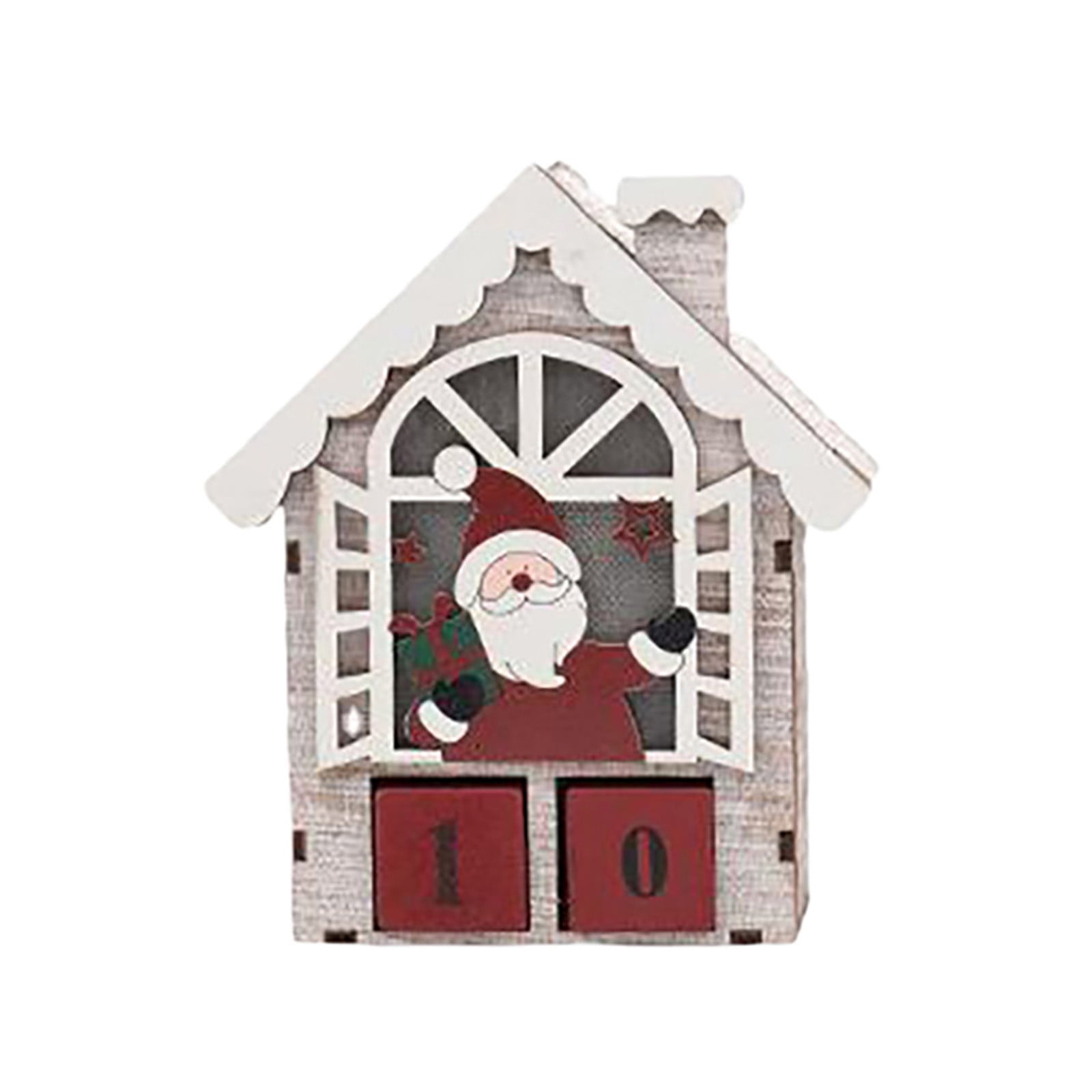 Tarmeek Christmas Wood Countdown Box with Tree, Block Stars 25 Days ...