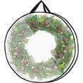 thumbnail image 1 of Tarmeek Christmas Wreath Garland Storage Bag, 36x8 Inch Transparent Christmas Wreath Storage Container, Stores Xmas Decor Holiday Artificial Wreath Storage Holder for Holiday Organization, 1 of 5