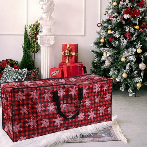 Tarmeek Christmas Wreath Garland Storage Bag, Christmas Wreath Storage Container, Stores Xmas Decor Holiday Artificial Wreath Storage Holder for Holiday Organization