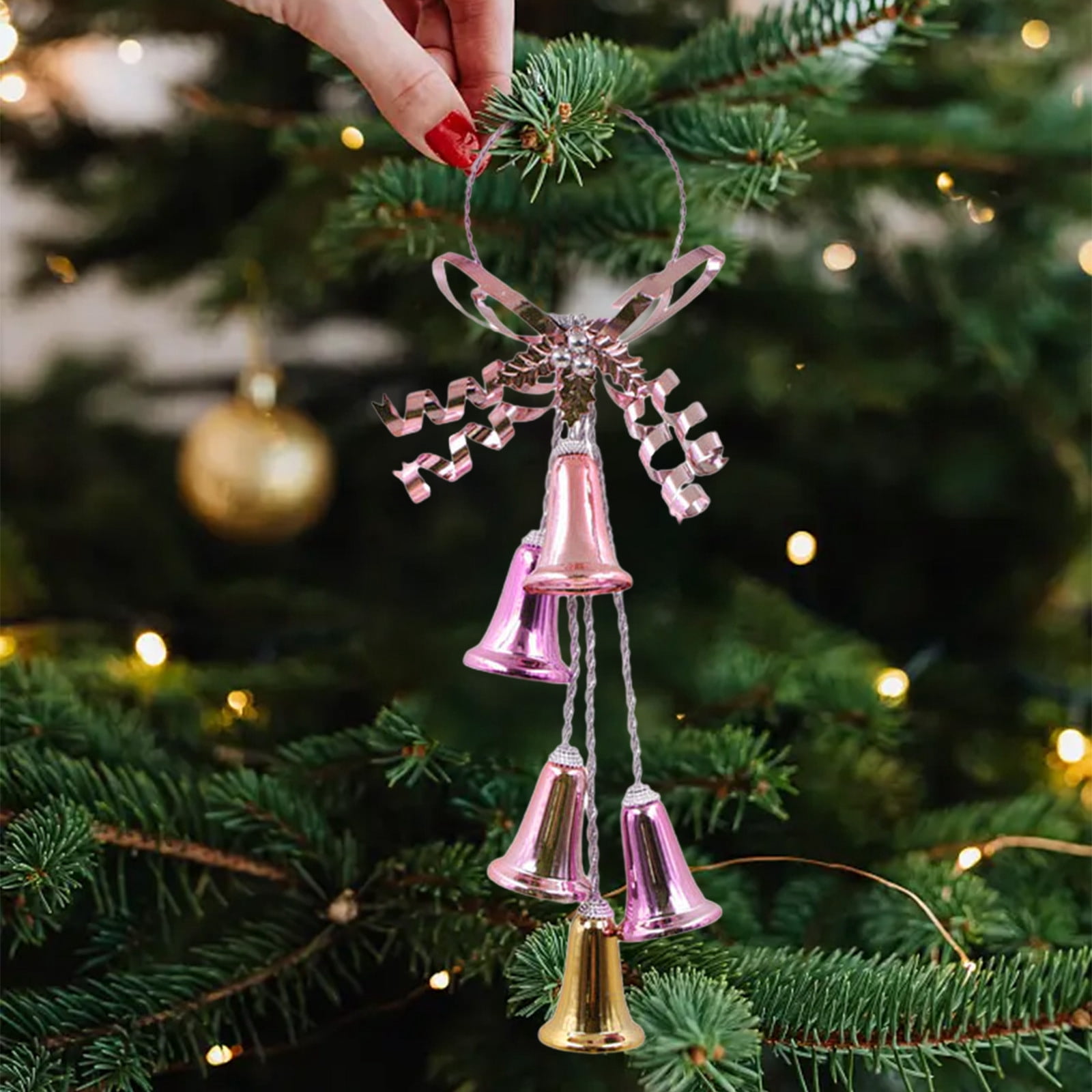Key Tree Bells Rustic Bell Garland Vintage Christmas Bells - Gold Brass Cow Bells For ...