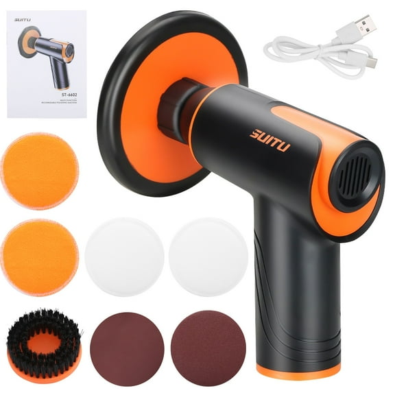 Tarmeek Cordless Car Polisher 2 Speed Adjustable Rechargeable Waxing Machine Portable Buffer for Car Detailing Scratch Removal Compact Polishing Tool for Auto Care