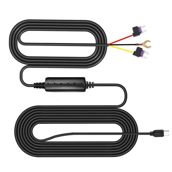 Tarmeek Dash Cam Hardwire Kit Type-C 12/24V to 5V 2.5A Car Power Adapter with Parking Mode, 1080P Night Vision, Loop Recording, G-Sensor, 170 Wide Angle for Driving Recorder