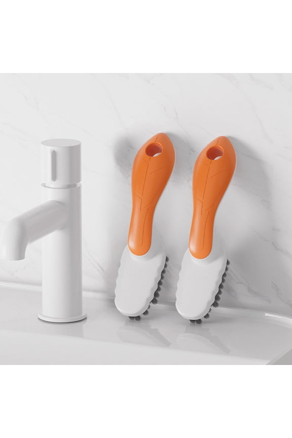 Deep Clean Scrub Brush, 2 Pcs Long Handle Shoe Brush for Cleaning and Polishing - Multi Surface Scrub Brush for Shoes, Boots, Car Mats and Household Items