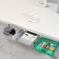thumbnail image 1 of Tarmeek Under Desk Drawer Storage, Hidden Storage Box with Adhesive Mounting, Drill Free Desk Organizer Slide Out Drawer, Adhesive Drawer for Under Table Storage, ABS Spacious Organizer for Office, 1 of 4