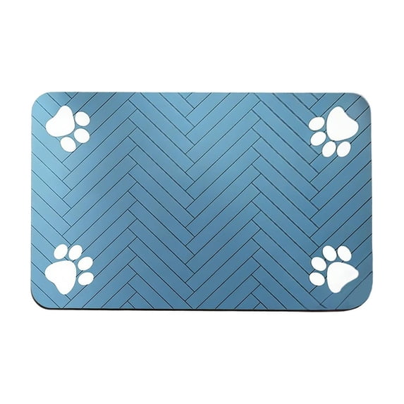 Tarmeek Diatomaceous Earth Pet Food Mat, Quick Dry Stone Absorbent Splash-Proof Feeding Pad for Dogs and Cats, Non-Slip Stain-Resistant Washable Floor Mat, 20x12 Inch