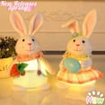 thumbnail image 1 of Tarmeek Easter Bunny Night Light Lamp Easter Decorations, Plastic 10 Inch Easter Light Up Bunny Statue Night Light Home Mantel Easter Decor, Indoor Figurine Lamp for Easter Bedroom Ornaments, 1 of 4