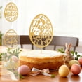 thumbnail image 1 of Tarmeek Easter Cake Topper, 6 Inch Easter Decorations Gold Glitter Alphabet & Egg Letters on Paper Flag Set of Cake Decorations Easter Decor, 1 of 7