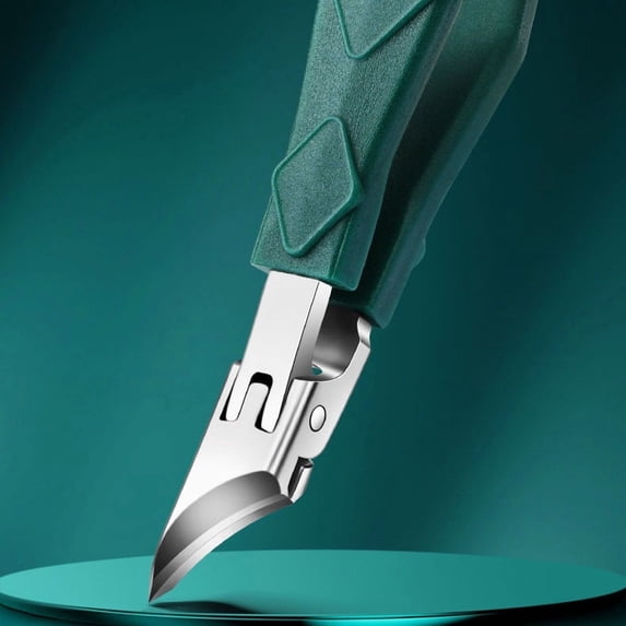 Tarmeek Extra Sharp Long Handle Cuticle Nail Clipper Stainless Steel Anti-Splash Ingrown Toenail Cutter for Thick Toenails Professional Pedicure Tool
