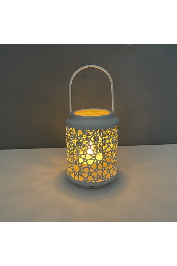 Fall Decor Iron Hand-held Hollow Lantern Candle Holder Led Candle Dual-use Handicraft Decoration Home Decoration Nightmare Before Christmas for Christmas Halloween